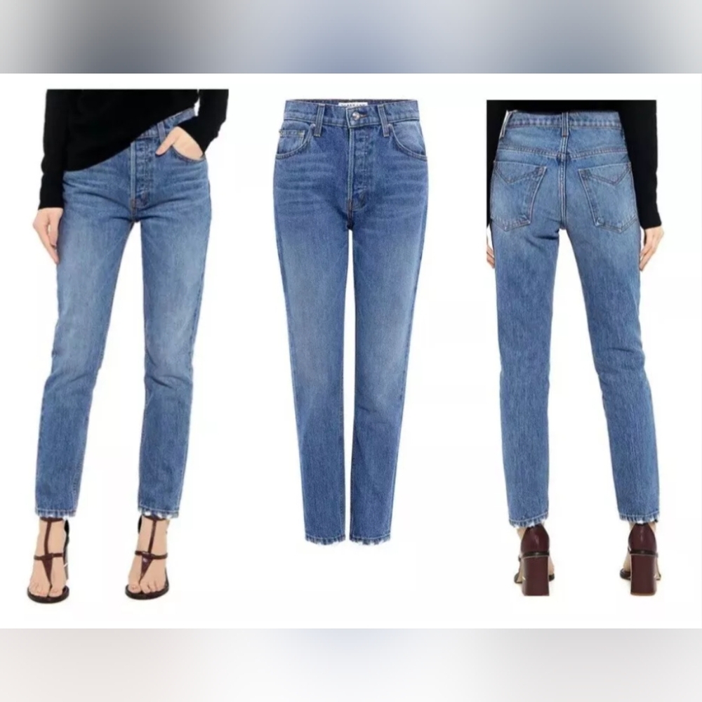 DEREK LAM* Crosby 10 'Devi' mid rise authentic skinny jean medium wash 15" flat - Picture 1 of 11